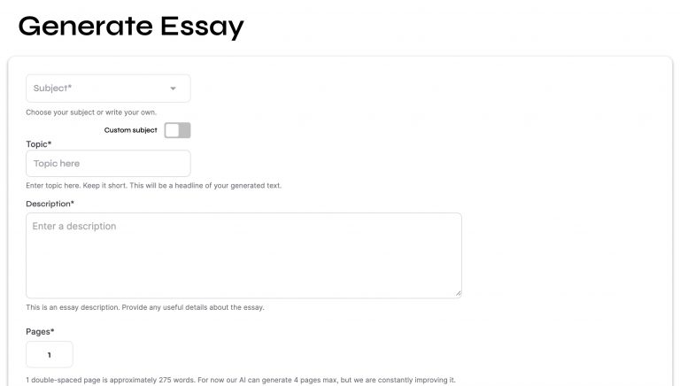 free ai essay writing generator no sign up